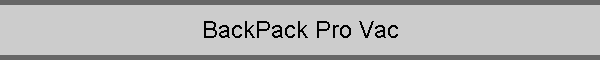 BackPack Pro Vac